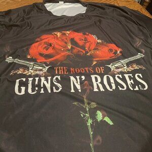 Roots of Guns N' Roses Full Graphic Front and Back Polyester T-Shirt 5XL